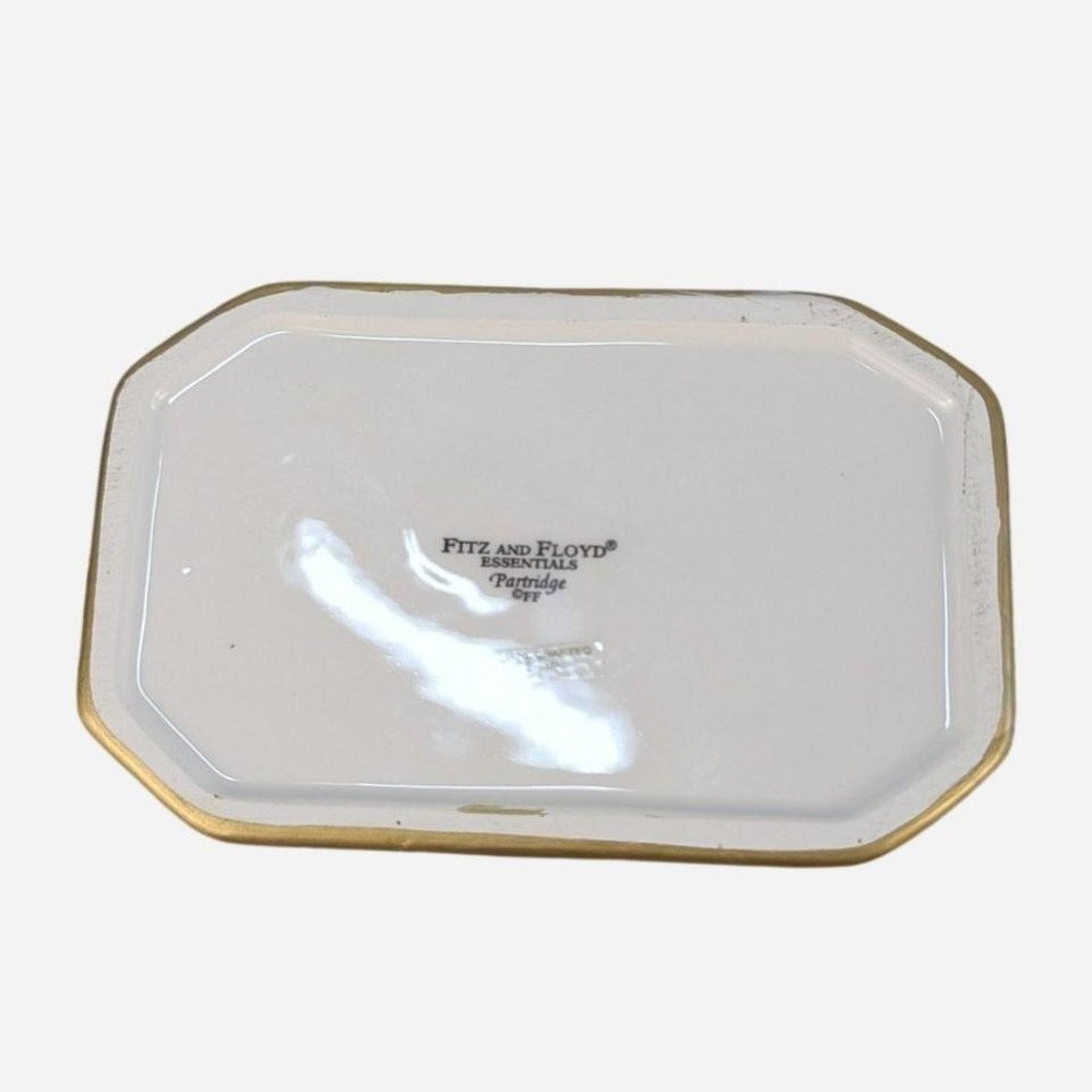 Fitz and Floyd Essentials Partridge Lidded Trinket Box Ceramic Holiday - Picture 6 of 9